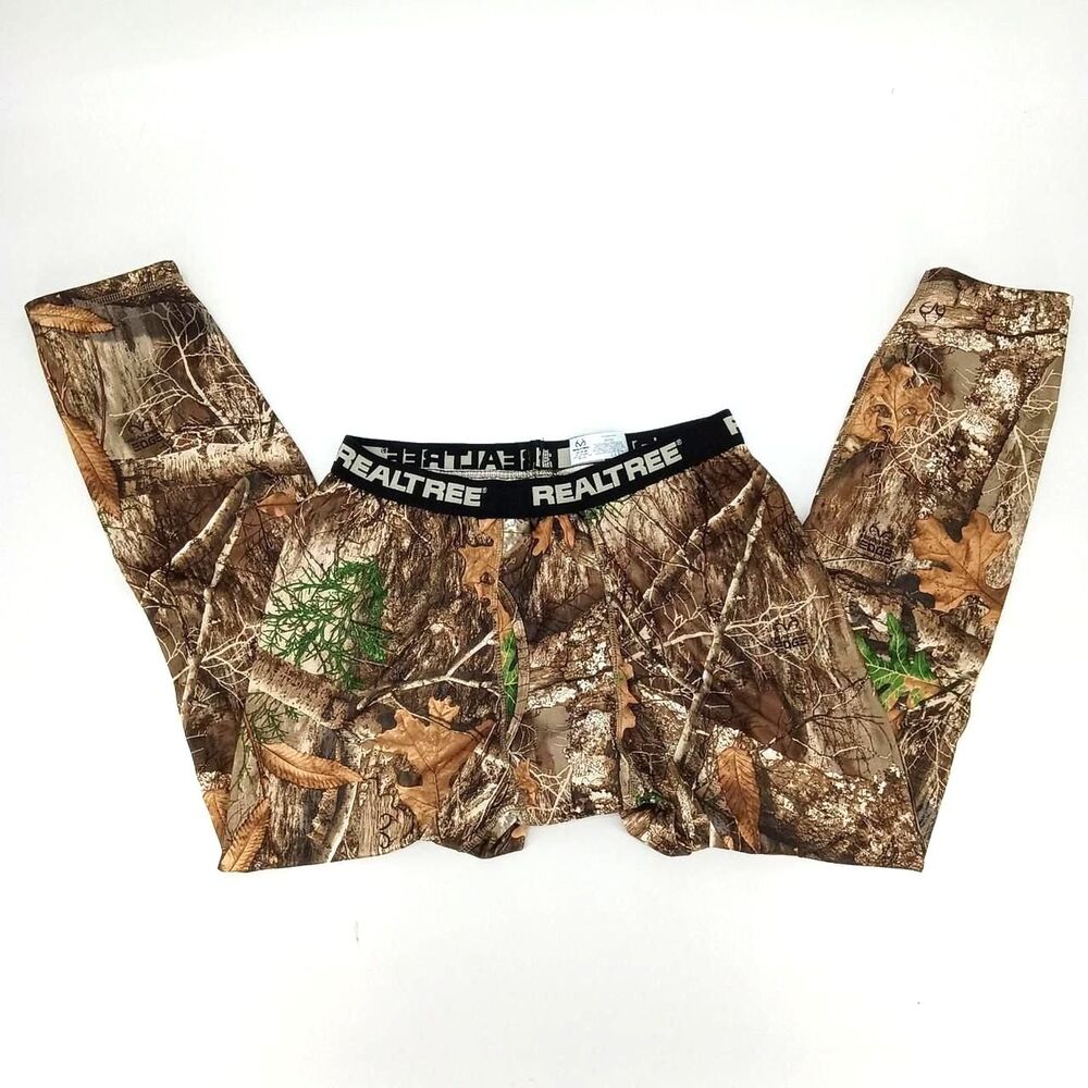 Realtree EDGE Camo Thermal Base Layer Pants Hunting Long Johns L 36-38
